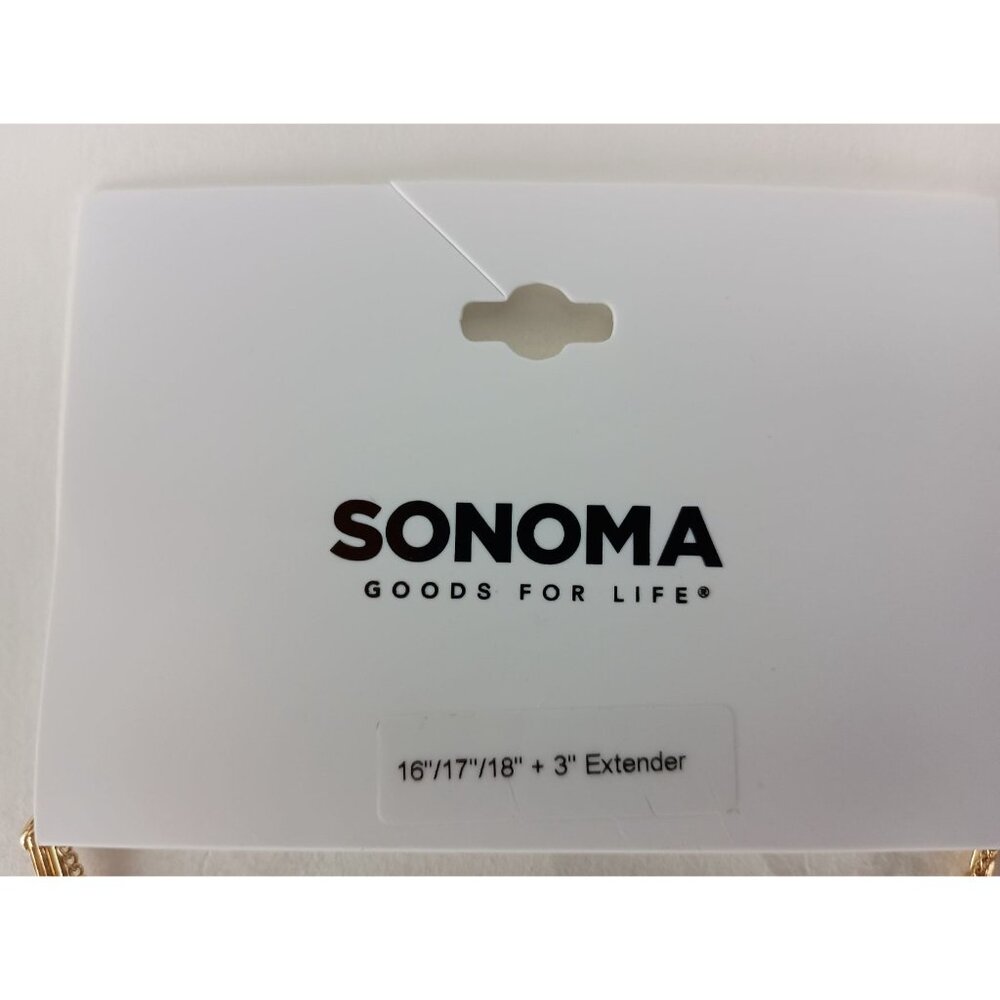 Sonoma Goods For Life Multicolor Beaded Layered Necklace 16"/17"/18"+3" Extender - Picture 3 of 4